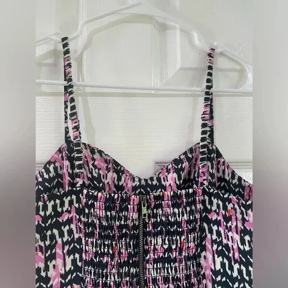 American Eagle Womens Size 6 Dress Spaghetti Strap Colorful Aztec Mini - Picture 13 of 13